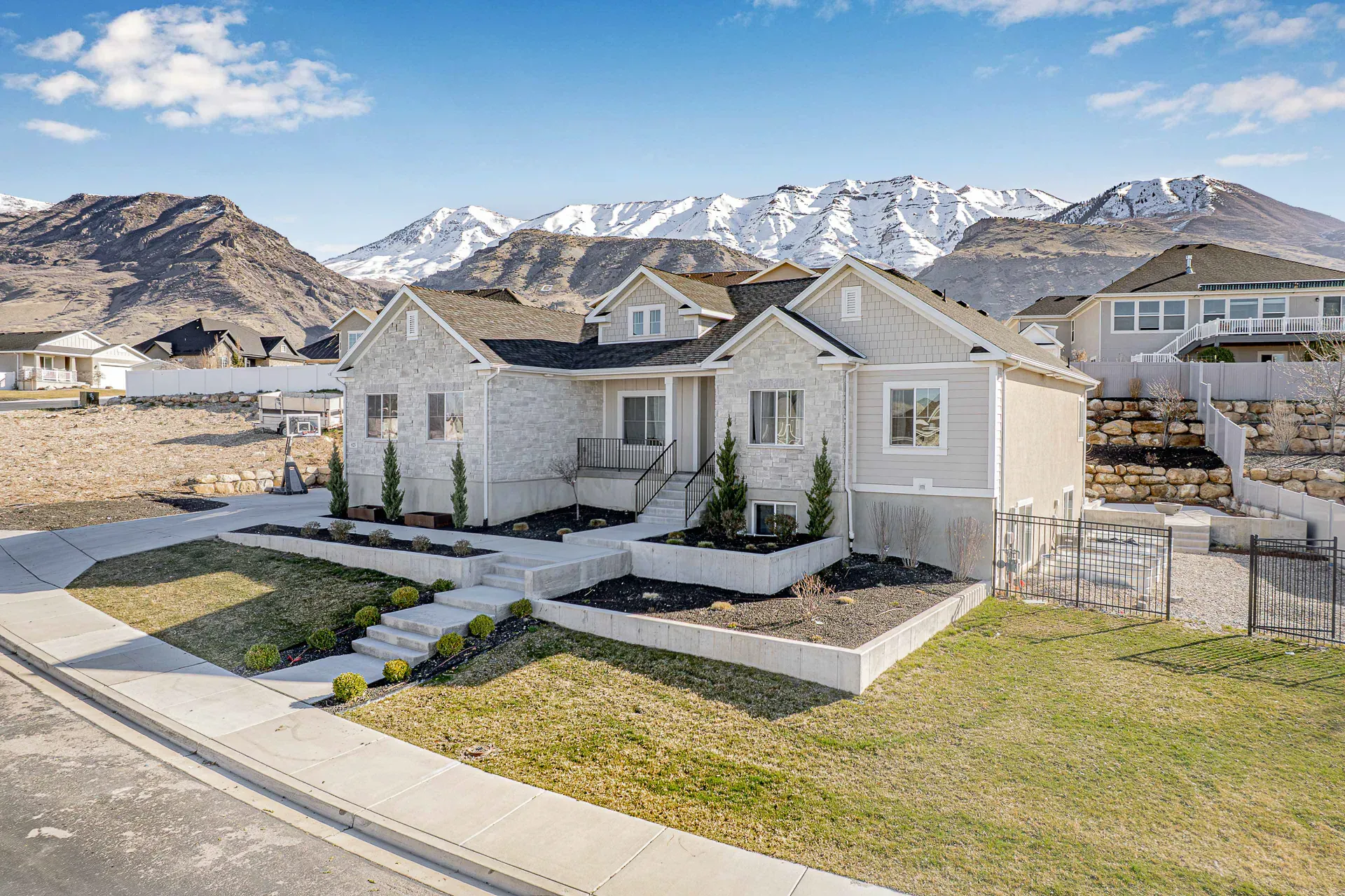 Aerial real estate listing photo, Utah